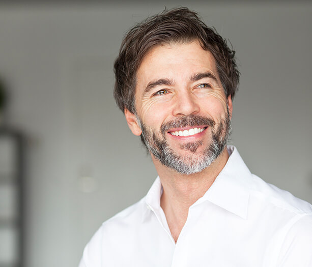 man with a bright, white smile
