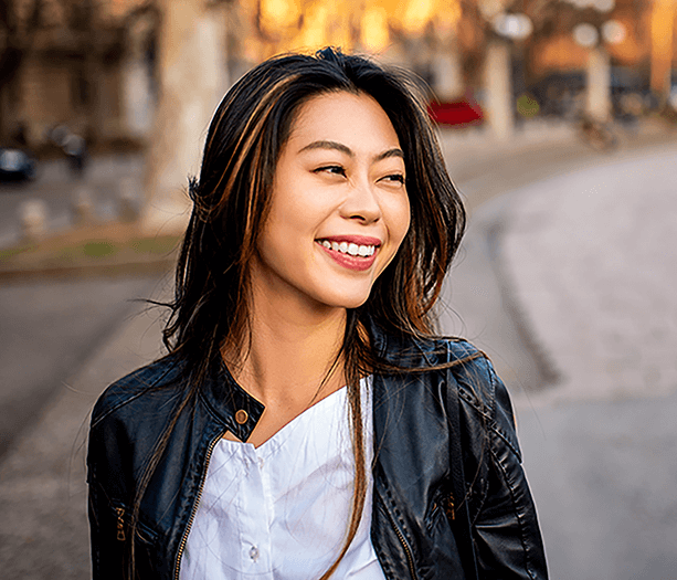 young woman smiling